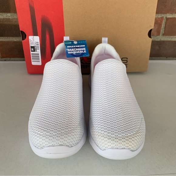 Skechers Womens white Go Walk Joy terrific slip on Fitness Walking Sneakers - Picture 2 of 9